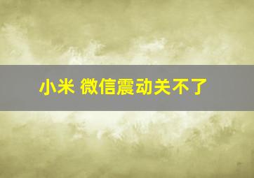 小米 微信震动关不了